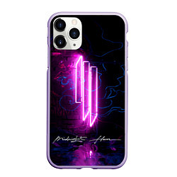 Чехол iPhone 11 Pro матовый Skrillex - Midnight Hour Remixes, цвет: 3D-светло-сиреневый