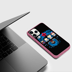 Чехол iPhone 11 Pro матовый Stranger Things South Park, цвет: 3D-малиновый — фото 2