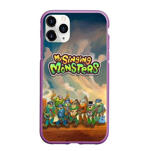 Чехол iPhone 11 Pro матовый My singing monsters САХАСЕМЬЯ / 3D-Фиолетовый – фото 1