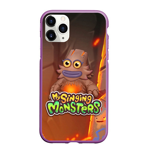 Чехол iPhone 11 Pro матовый My singing monsters ЛАВАТЁКА Kayna / 3D-Фиолетовый – фото 1