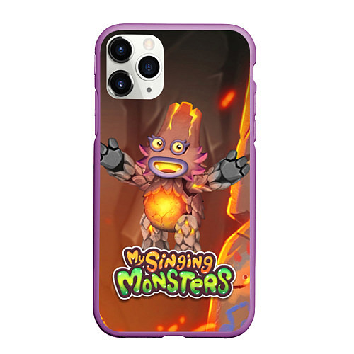 Чехол iPhone 11 Pro матовый My singing monsters ЛАВАТЁКА / 3D-Фиолетовый – фото 1