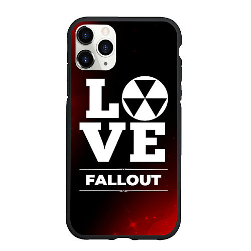 Чехол iPhone 11 Pro матовый Fallout Love Классика / 3D-Черный – фото 1