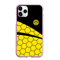 Чехол iPhone 11 Pro матовый Боруссия - borussia желтые соты