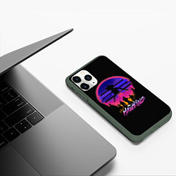 Чехол iPhone 11 Pro матовый Visit Hawkins Stranger Things, цвет: 3D-темно-зеленый — фото 2