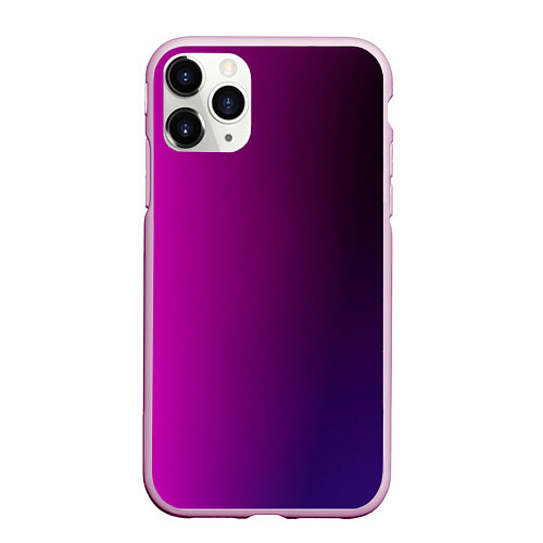 Чехол iPhone 11 Pro матовый VIOLET gradient / 3D-Розовый – фото 1