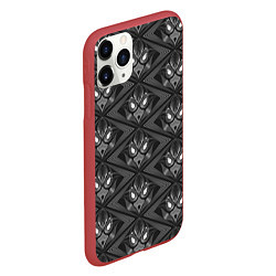 Чехол iPhone 11 Pro матовый Черно-белый современный узор арт-деко, цвет: 3D-красный — фото 2