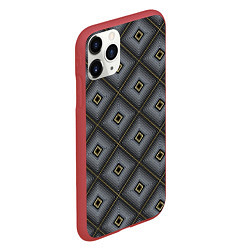 Чехол iPhone 11 Pro матовый Abstract Квадраты геометрия, цвет: 3D-красный — фото 2