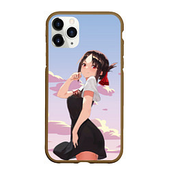 Чехол iPhone 11 Pro матовый Госпожа Кагуя Синомия Love is war, цвет: 3D-коричневый