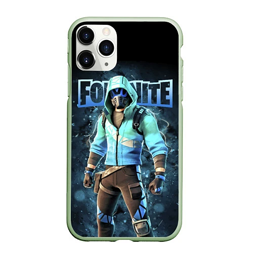 Чехол iPhone 11 Pro матовый Fortnite Surf Strider Кульный чувак Video game / 3D-Салатовый – фото 1