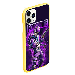 Чехол iPhone 11 Pro матовый Fortnite Bronto Скин динозавра Видеоигра, цвет: 3D-желтый — фото 2