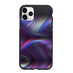 Чехол iPhone 11 Pro матовый WAVES ILLUSION, цвет: 3D-черный