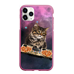 Чехол iPhone 11 Pro матовый Космический котёнок диджей Space DJ Cat