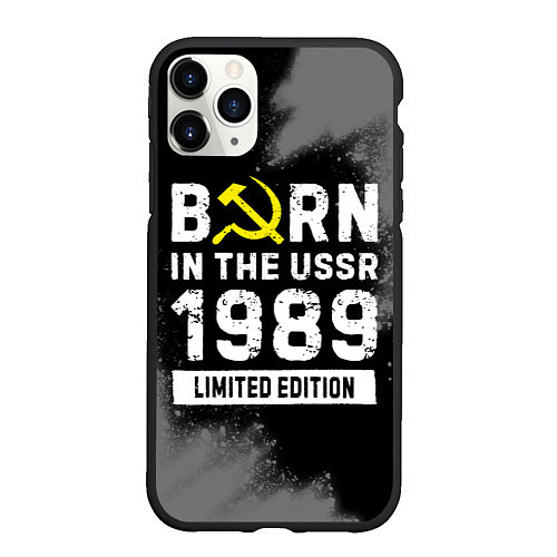 Чехол iPhone 11 Pro матовый Born In The USSR 1989 year Limited Edition / 3D-Черный – фото 1