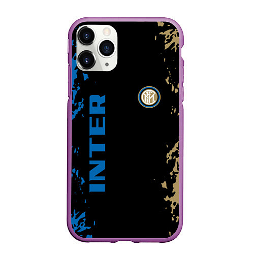 Чехол iPhone 11 Pro матовый Интер inter / 3D-Фиолетовый – фото 1