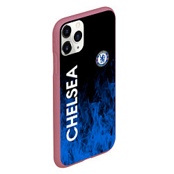 Чехол iPhone 11 Pro матовый Chelsea пламя, цвет: 3D-малиновый — фото 2