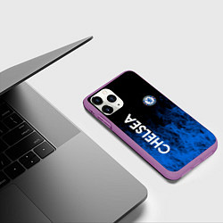 Чехол iPhone 11 Pro матовый Chelsea пламя, цвет: 3D-фиолетовый — фото 2