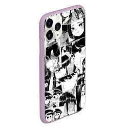 Чехол iPhone 11 Pro матовый Komi san pattern, цвет: 3D-сиреневый — фото 2