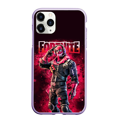 Чехол iPhone 11 Pro матовый Fortnite Raptor Skin Video game / 3D-Светло-сиреневый – фото 1