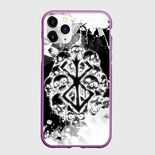 Чехол iPhone 11 Pro матовый КЛЕЙМО ЖЕРТВЫ - БЕРСЕРКBERSERK / 3D-Фиолетовый – фото 1