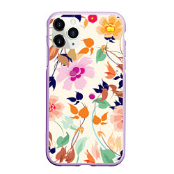 Чехол iPhone 11 Pro матовый Summer floral pattern