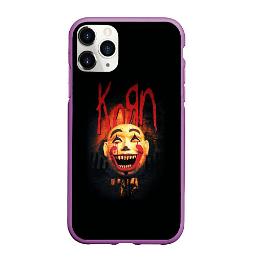 Чехол iPhone 11 Pro матовый KoЯn Korn обложка / 3D-Фиолетовый – фото 1