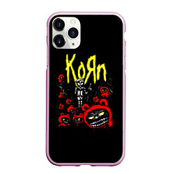 Чехол iPhone 11 Pro матовый KoЯn - Korn, цвет: 3D-розовый