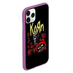 Чехол iPhone 11 Pro матовый KoЯn - Korn, цвет: 3D-фиолетовый — фото 2