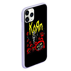 Чехол iPhone 11 Pro матовый KoЯn - Korn, цвет: 3D-светло-сиреневый — фото 2