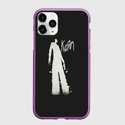 Чехол iPhone 11 Pro матовый Группа KoЯn Korn / 3D-Фиолетовый – фото 1