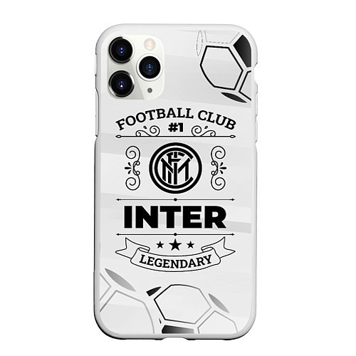 Чехол iPhone 11 Pro матовый Inter Football Club Number 1 Legendary / 3D-Белый – фото 1