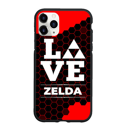 Чехол iPhone 11 Pro матовый Zelda Love Классика / 3D-Черный – фото 1