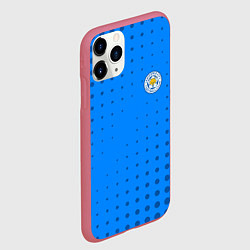 Чехол iPhone 11 Pro матовый Leicester city Абстракция, цвет: 3D-малиновый — фото 2