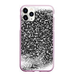 Чехол iPhone 11 Pro матовый Квадратных хаос, цвет: 3D-розовый