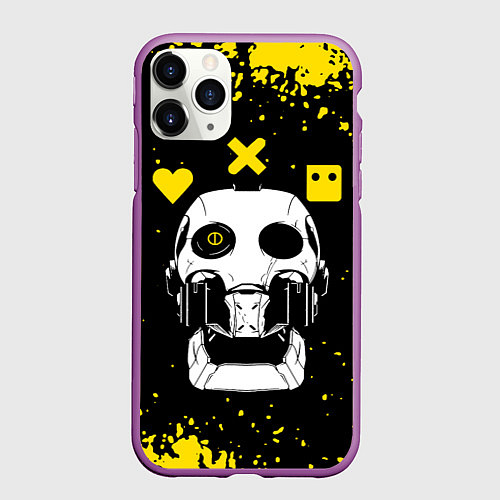 Чехол iPhone 11 Pro матовый Love Death and Robots Любовь Смерть и Роботы / 3D-Фиолетовый – фото 1