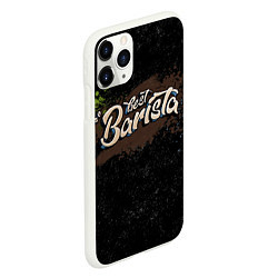 Чехол iPhone 11 Pro матовый Best barista graffiti, цвет: 3D-белый — фото 2