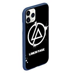 Чехол iPhone 11 Pro матовый Linkin Park логотип краской, цвет: 3D-тёмно-синий — фото 2