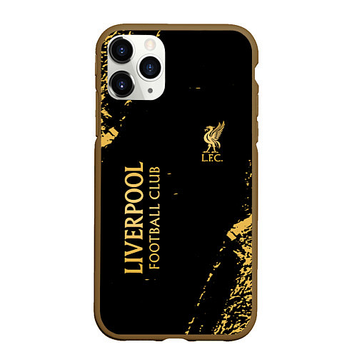 Чехол iPhone 11 Pro матовый Liverpool гранж / 3D-Коричневый – фото 1