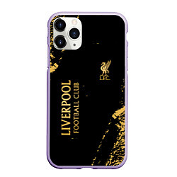 Чехол iPhone 11 Pro матовый Liverpool гранж, цвет: 3D-светло-сиреневый