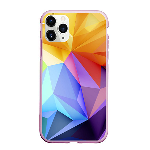 Чехол iPhone 11 Pro матовый Зд радуга / 3D-Розовый – фото 1