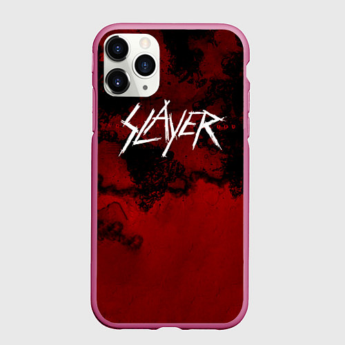 Чехол iPhone 11 Pro матовый World Painted Blood - Slayer / 3D-Малиновый – фото 1