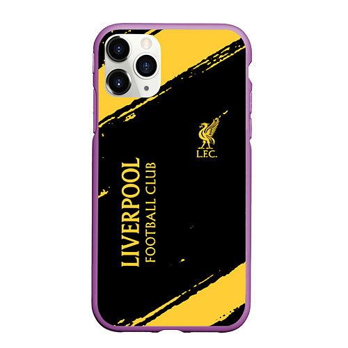 Чехол iPhone 11 Pro матовый Liverpool fc ливерпуль фс / 3D-Фиолетовый – фото 1