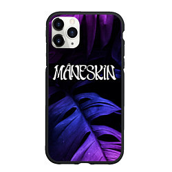 Чехол iPhone 11 Pro матовый Maneskin Neon Monstera