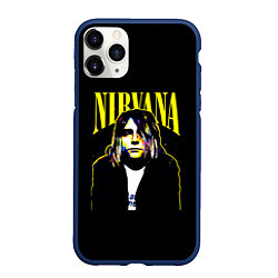 Чехол iPhone 11 Pro матовый Рок - группа Nirvana, цвет: 3D-тёмно-синий