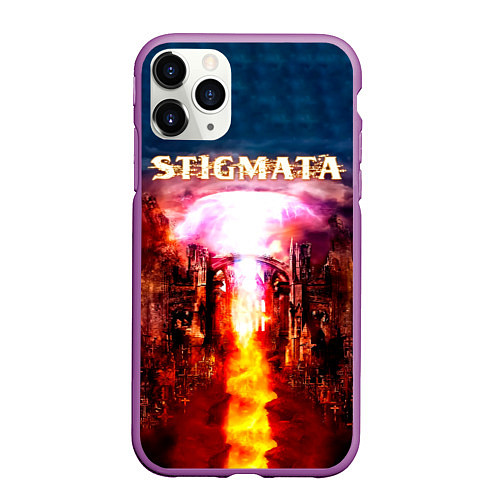 Чехол iPhone 11 Pro матовый Stigmata альбом / 3D-Фиолетовый – фото 1