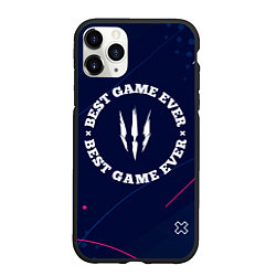 Чехол iPhone 11 Pro матовый Символ The Witcher и надпись Best Game Ever, цвет: 3D-черный