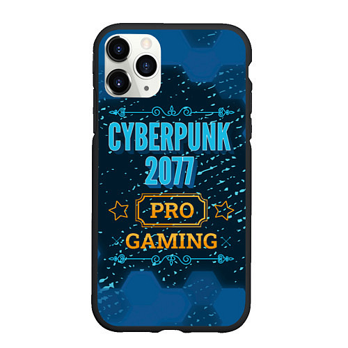 Чехол iPhone 11 Pro матовый Игра Cyberpunk 2077: PRO Gaming / 3D-Черный – фото 1