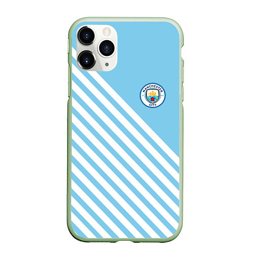 Чехол iPhone 11 Pro матовый Manchester city манчестер сити былые волосы / 3D-Салатовый – фото 1