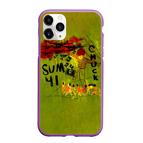 Чехол iPhone 11 Pro матовый Chuck - Sum 41 / 3D-Фиолетовый – фото 1