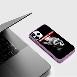Чехол iPhone 11 Pro матовый Boris Brejcha в маске, цвет: 3D-фиолетовый — фото 2