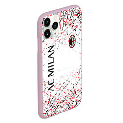 Чехол iPhone 11 Pro матовый Ac milan logo, цвет: 3D-розовый — фото 2